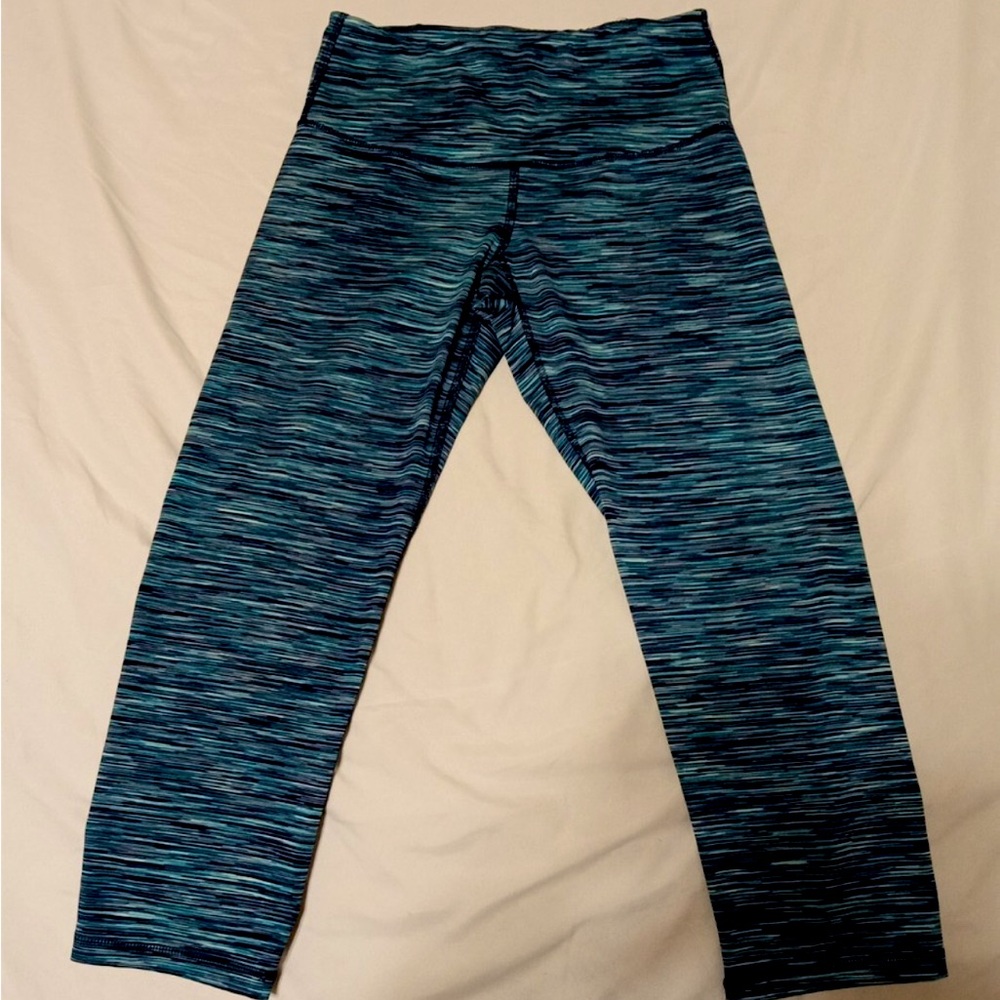 Old Navy Active Teal and Black Striped Leggings!